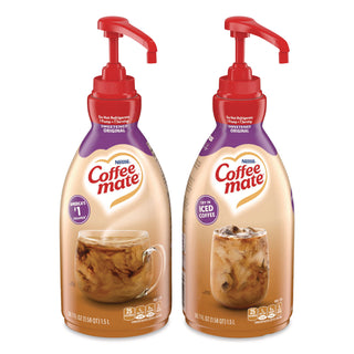 Liquid Coffee Creamer, Sweetened Original, 1.5 Liter Pump Bottle, 2/Carton
