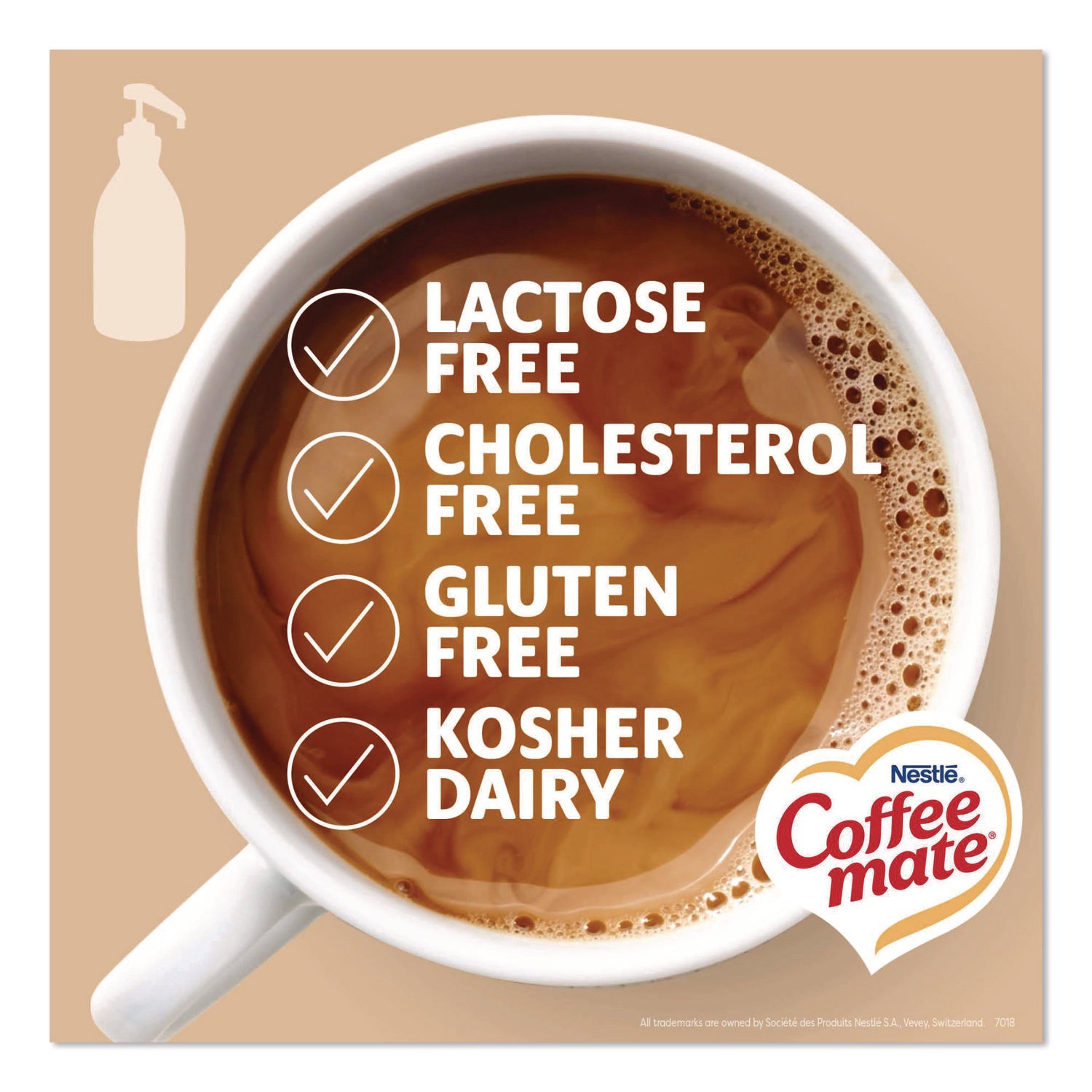 Liquid Coffee Creamer, Sweetened Original, 1500mL Pump Dispenser