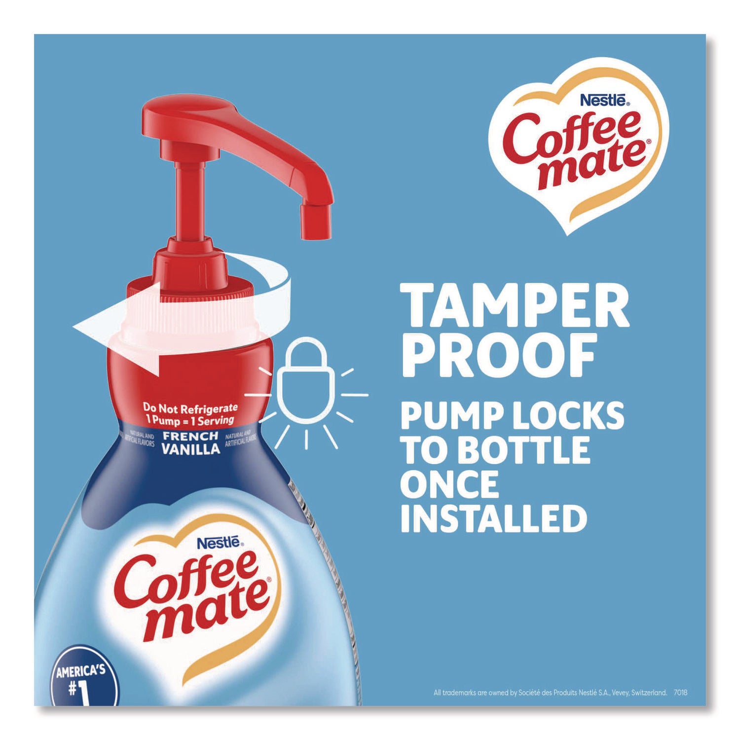 Liquid Coffee Creamer, French Vanilla, 1.5 Liter Pump Bottle, 2/Carton