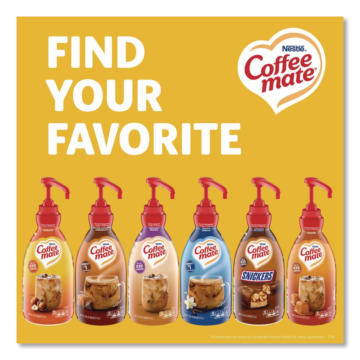 Liquid Coffee Creamer, Hazelnut, 1.5 Liter Pump Bottle, 2/Carton