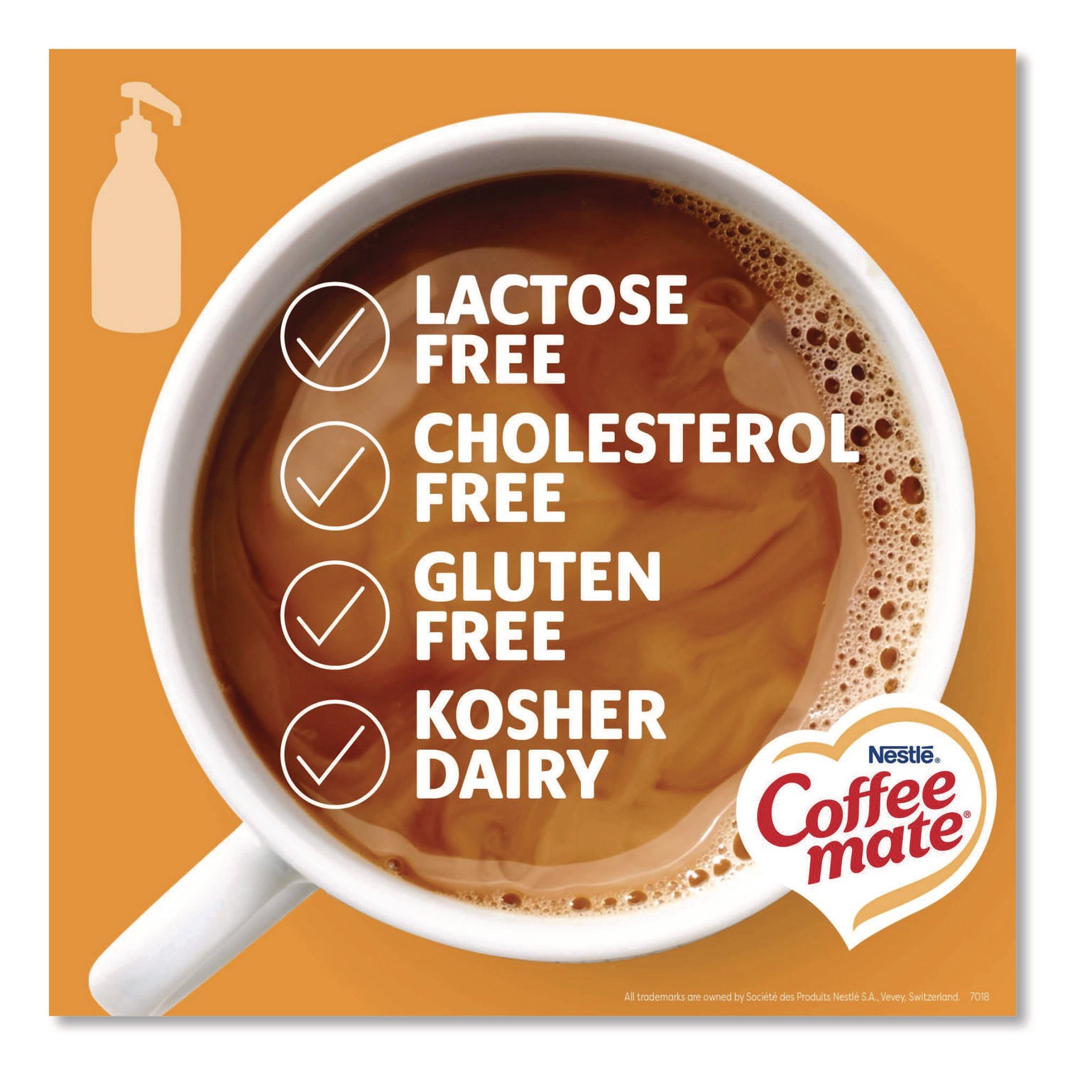 Nestle Caramel Liquid Creamer - Caramel Flavor - 50.72 fl oz (1.50 L) - 1EachBottle - 300 Serving