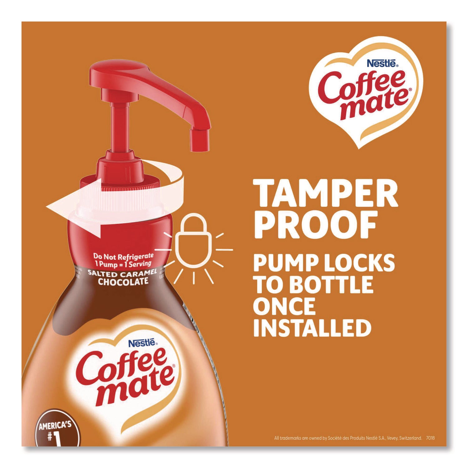 Liquid Creamer Pump Bottle, Salted Caramel, 1.5 Liter Pump Bottle, 2/Carton
