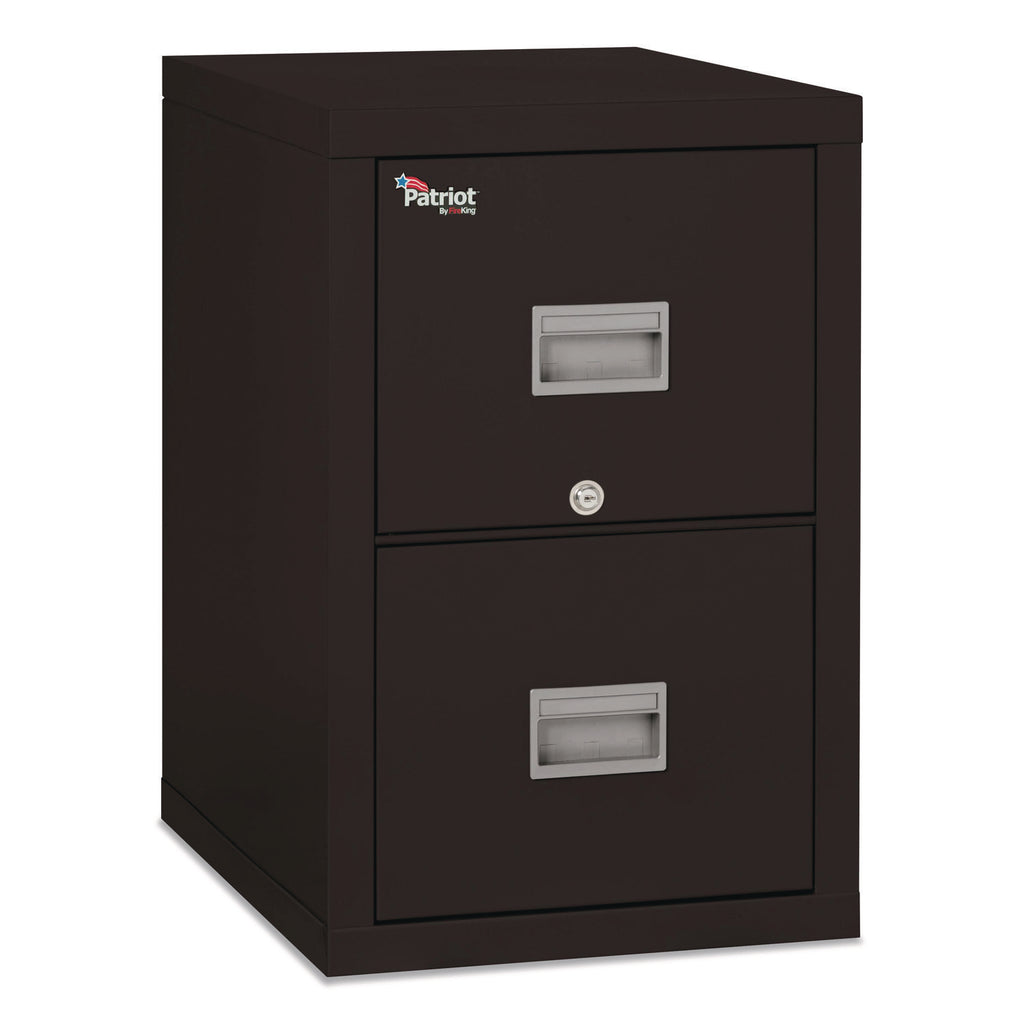 Patriot by FireKing Insulated Fire File, 1-Hour Fire Protection, 2 Legal/Letter File Drawers, Black, 17.75" x 25" x 27.75