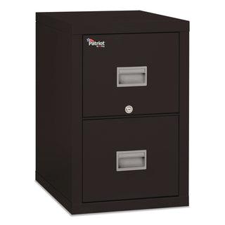 Patriot by FireKing Insulated Fire File, 1-Hour Fire Protection, 2 Legal/Letter File Drawers, Black, 17.75" x 25" x 27.75