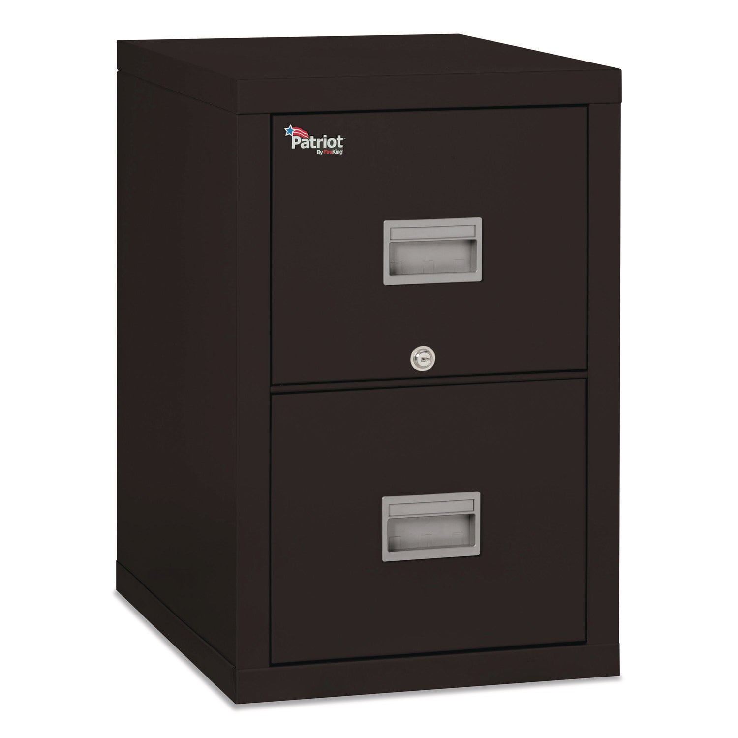 Patriot by FireKing Insulated Fire File, 1-Hour Fire Protection, 2 Legal/Letter File Drawers, Black, 17.75" x 25" x 27.75