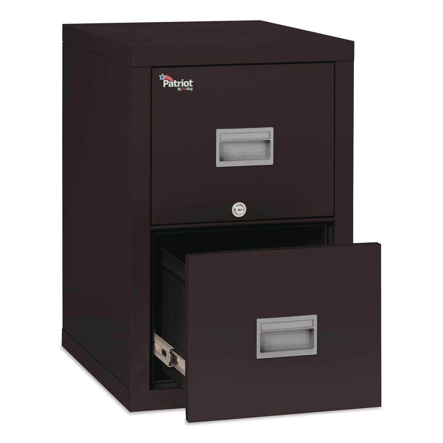 Patriot by FireKing Insulated Fire File, 1-Hour Fire Protection, 2 Legal/Letter File Drawers, Black, 17.75" x 25" x 27.75