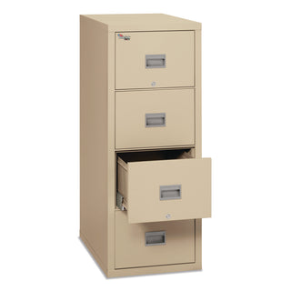 Patriot by FireKing Insulated Fire File, 1-Hour Fire Protection, 4 Letter-Size File Drawers, Parchment, 17.75 x 31.63 x 52.75