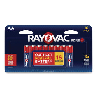 Fusion Advanced Alkaline AA Batteries, 16/Pack