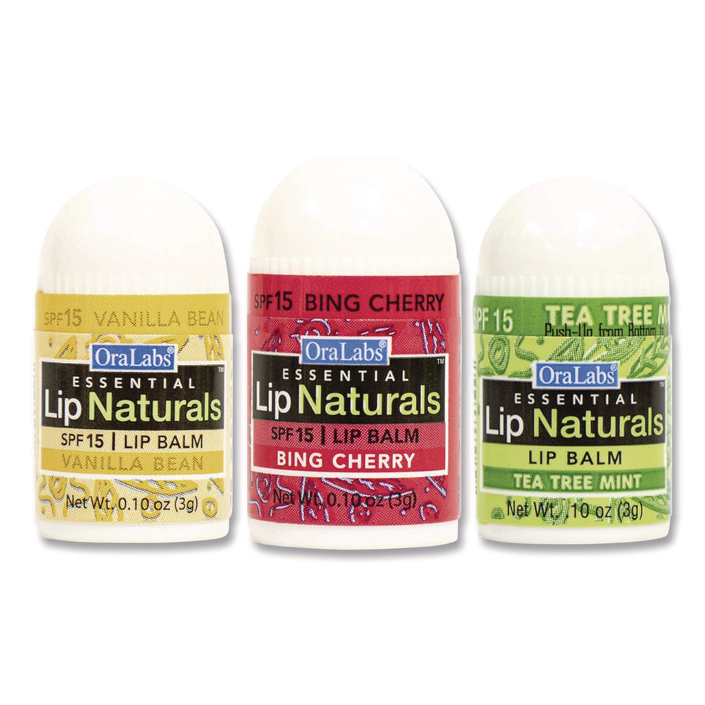 Assorted Flavors Lip Balm, Cherry, Citrus, Mint, 0.1 oz Tube, 100/Box