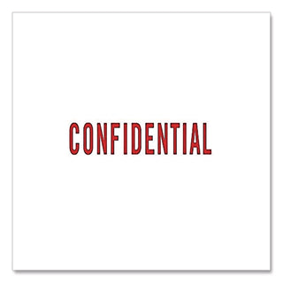 Pre-Inked Message Stamp, CONFIDENTIAL, 1.63" x 0.38", Red Ink