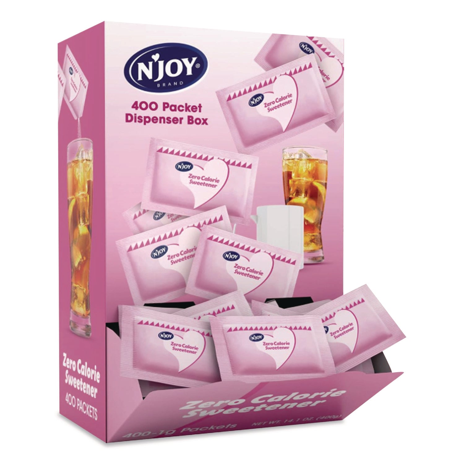 Pink Saccharin Artificial Sweetener Packets, 0.04 oz Packet, 400 Packets/Box
