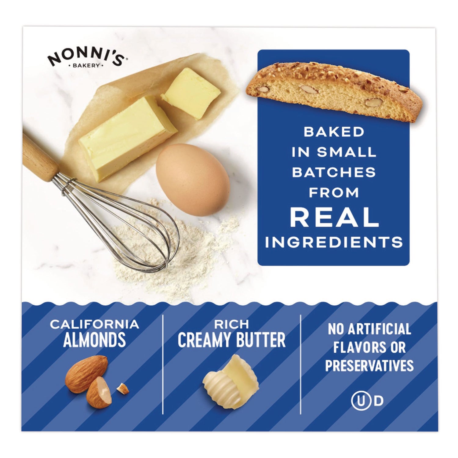 Biscotti, Classic Almond, 0.69 oz Individually Wrapped, 25/Pack