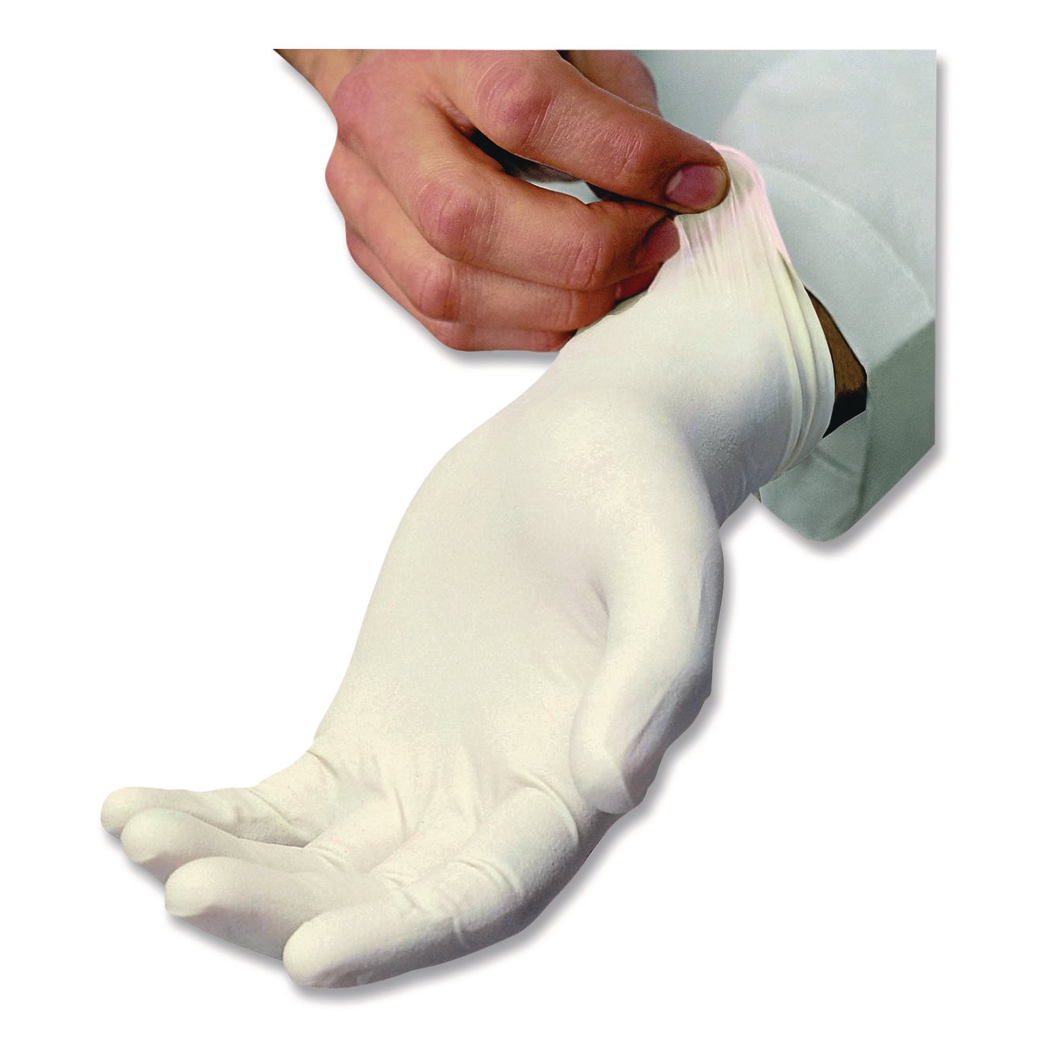 L5201 Series Powder-Free Latex Gloves, 4 mil, Large, Cream, 100/Box