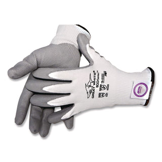 Great White 3GX Seamless Knit Dyneema Diamond Blended Gloves, Large, White/Gray