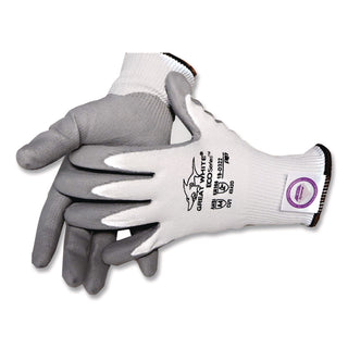 Great White 3GX Seamless Knit Dyneema Diamond Blended Gloves, Medium, White/Gray
