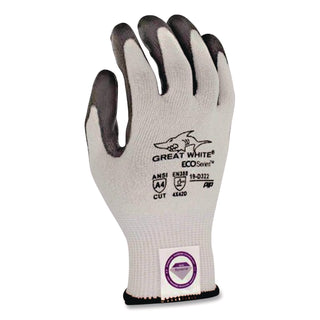 Great White 3GX Seamless Knit Dyneema Diamond Blended Gloves, Small, White/Gray