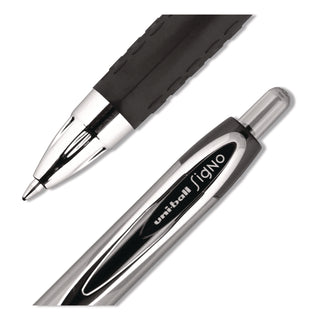 Signo 207 Gel Pen Value Pack, Retractable, Medium 0.7 mm, Black Ink, Smoke/Black Barrel, 36/Box