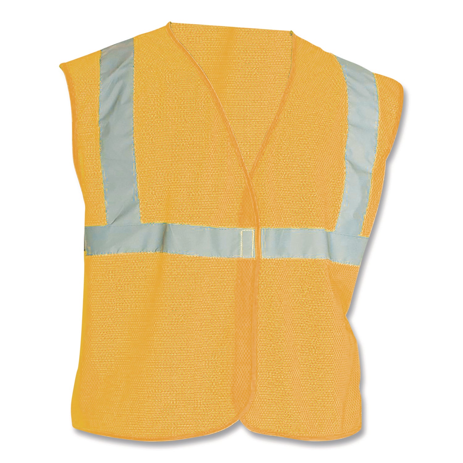 ANSI Class 2 Hook and Loop Safety Vest, Large, Hi-Viz Orange