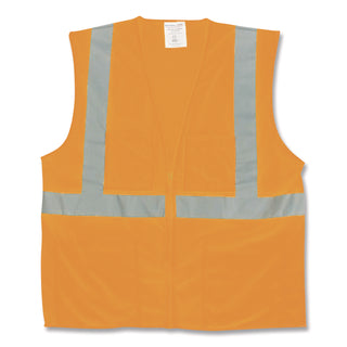 ANSI Class 2 Two-Pocket Zipper Mesh Safety Vest, Polyester Mesh, 2X-Large, Orange