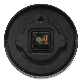 Metro Wall Clock, 9" Diameter, Black Case, 1 AA (sold separately)