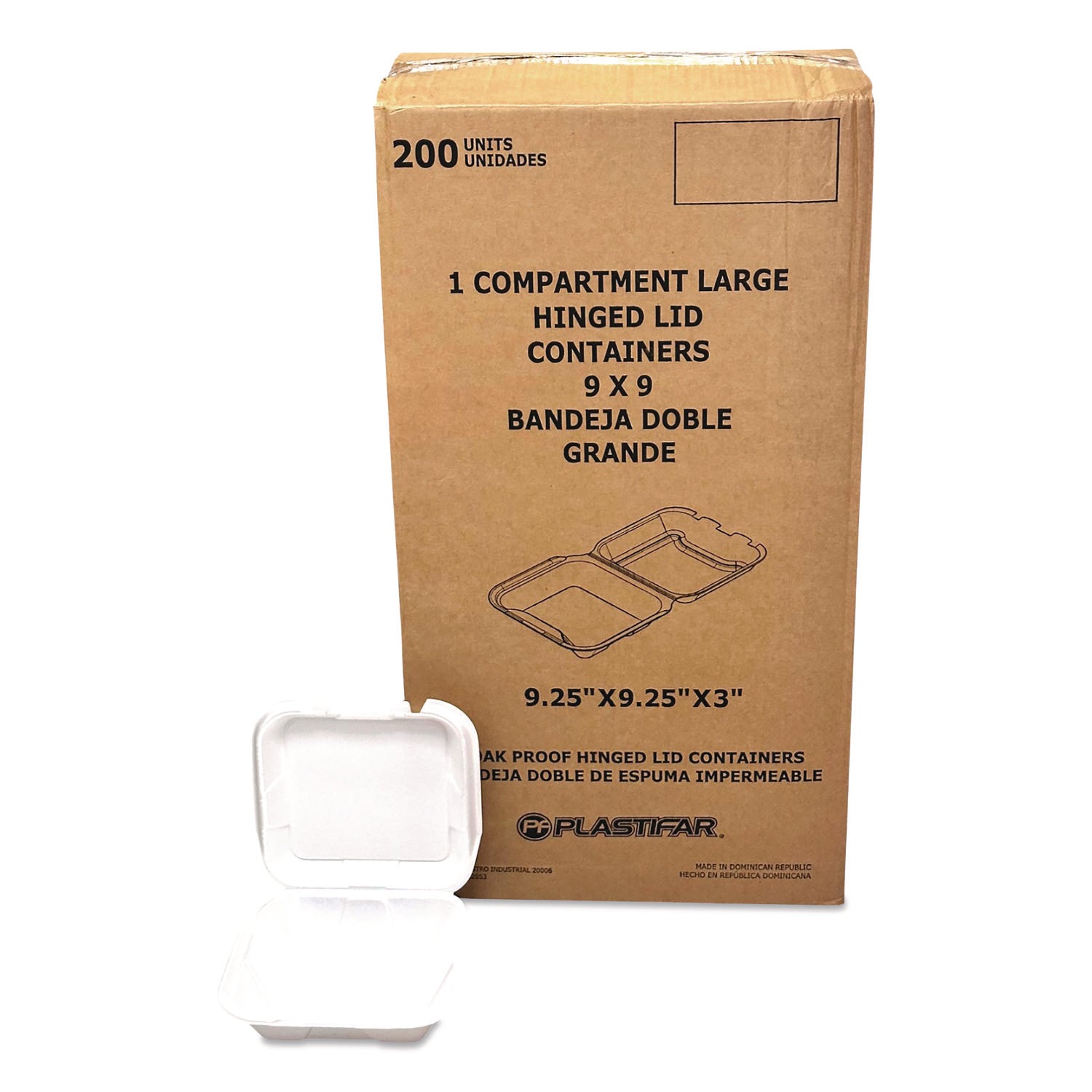 Foam H/L 1Comp Lg 9X9 Whi 200