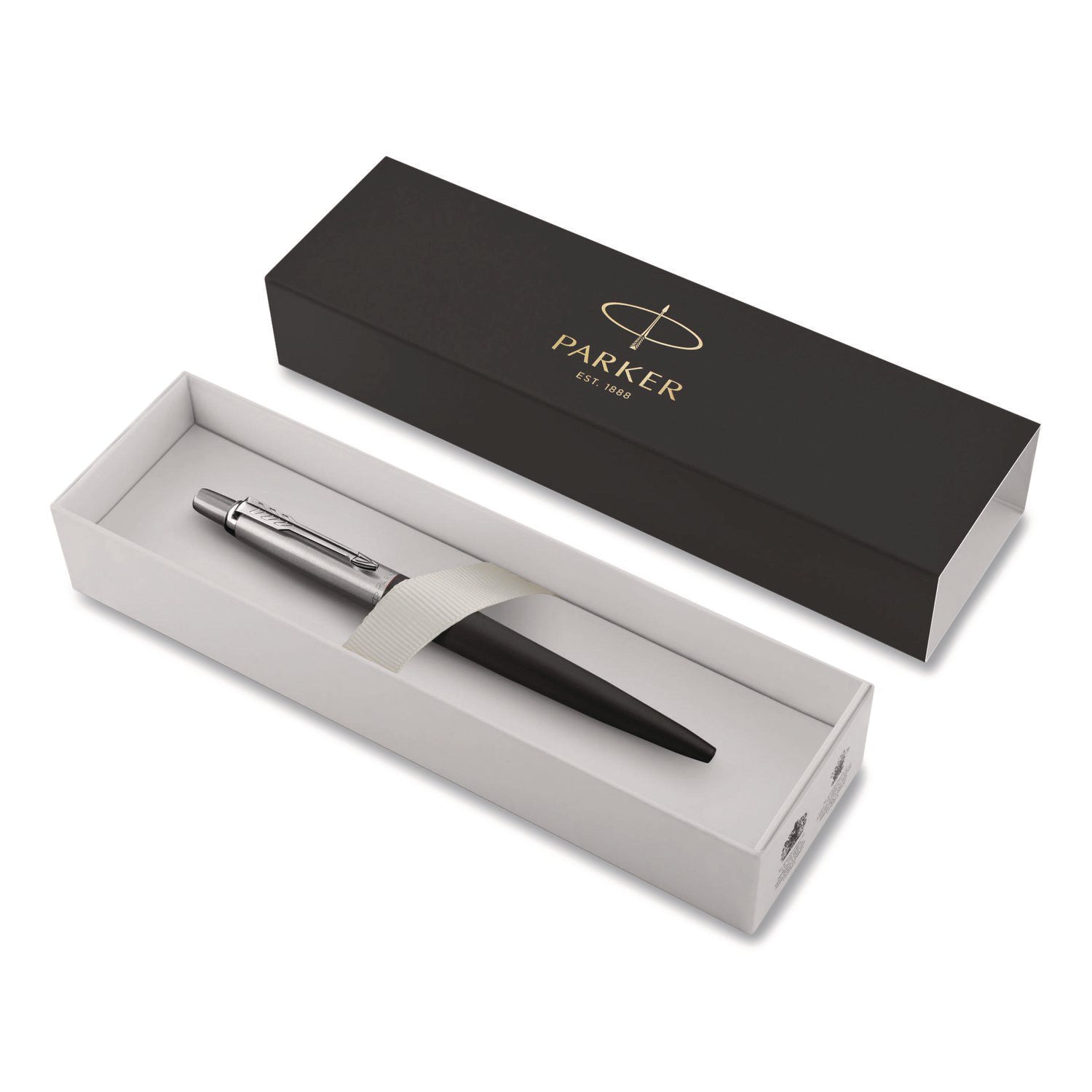 Jotter Ballpoint Pen, Retractable, Medium 1 mm, Blue Ink, Black/Chrome Barrel