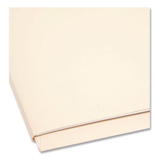 Heavyweight End Tab Fastener Folders, Interior Back-Cover Pocket, 0.75" Expansion, 2 Fasteners, Letter Size, Manila, 50/Box