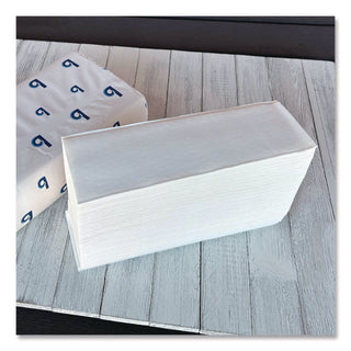 Structured Multifold Towels, 1-Ply, 9 x 9.5, White, 250/Pack, 16 Packs/Carton