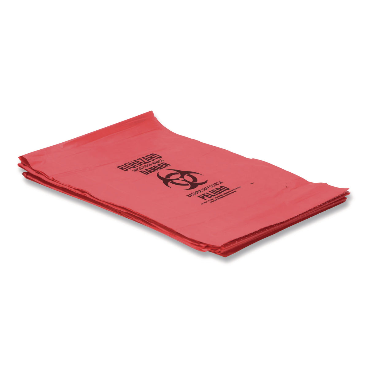Heritage 1.3 mil Red Biohazard Can Liners - 46" Width x 40" Length - 1.30 mil (33 Micron) Thickness - Low Density - Red - Linear Low-Density Polyethylene (LLDPE) - 200/Carton - Can