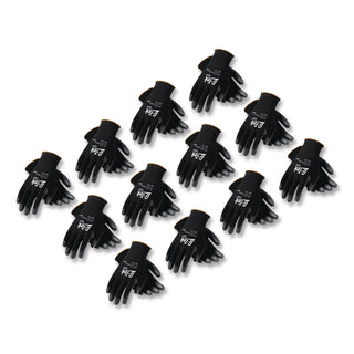 GP Polyurethane-Coated Nylon Gloves, Large, Black, 12 Pairs