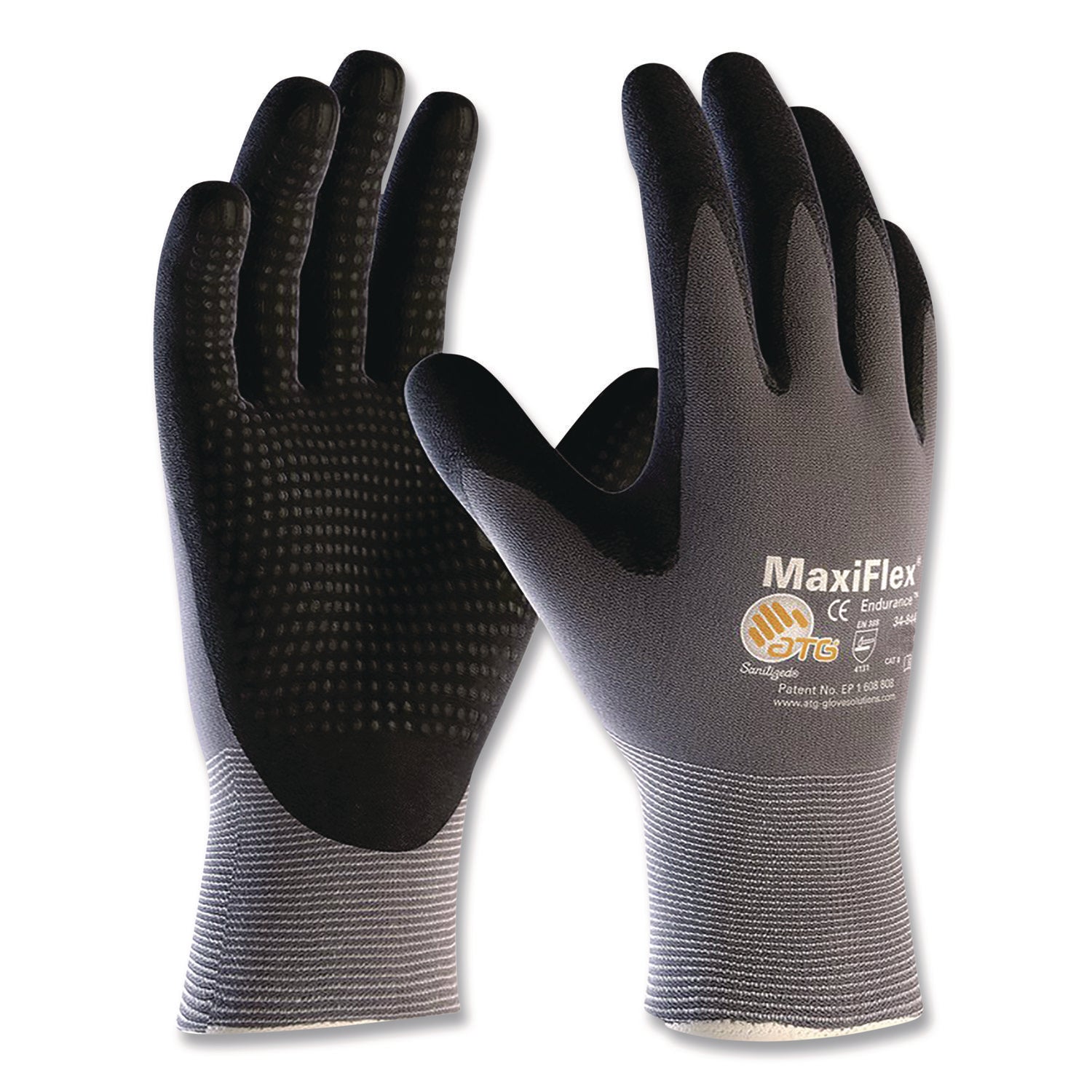 Endurance Seamless Knit Nylon Gloves, X-Large, Gray/Black, 12 Pairs
