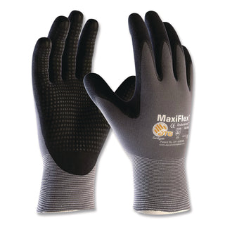 Endurance Seamless Knit Nylon Gloves, X-Large, Gray/Black, 12 Pairs