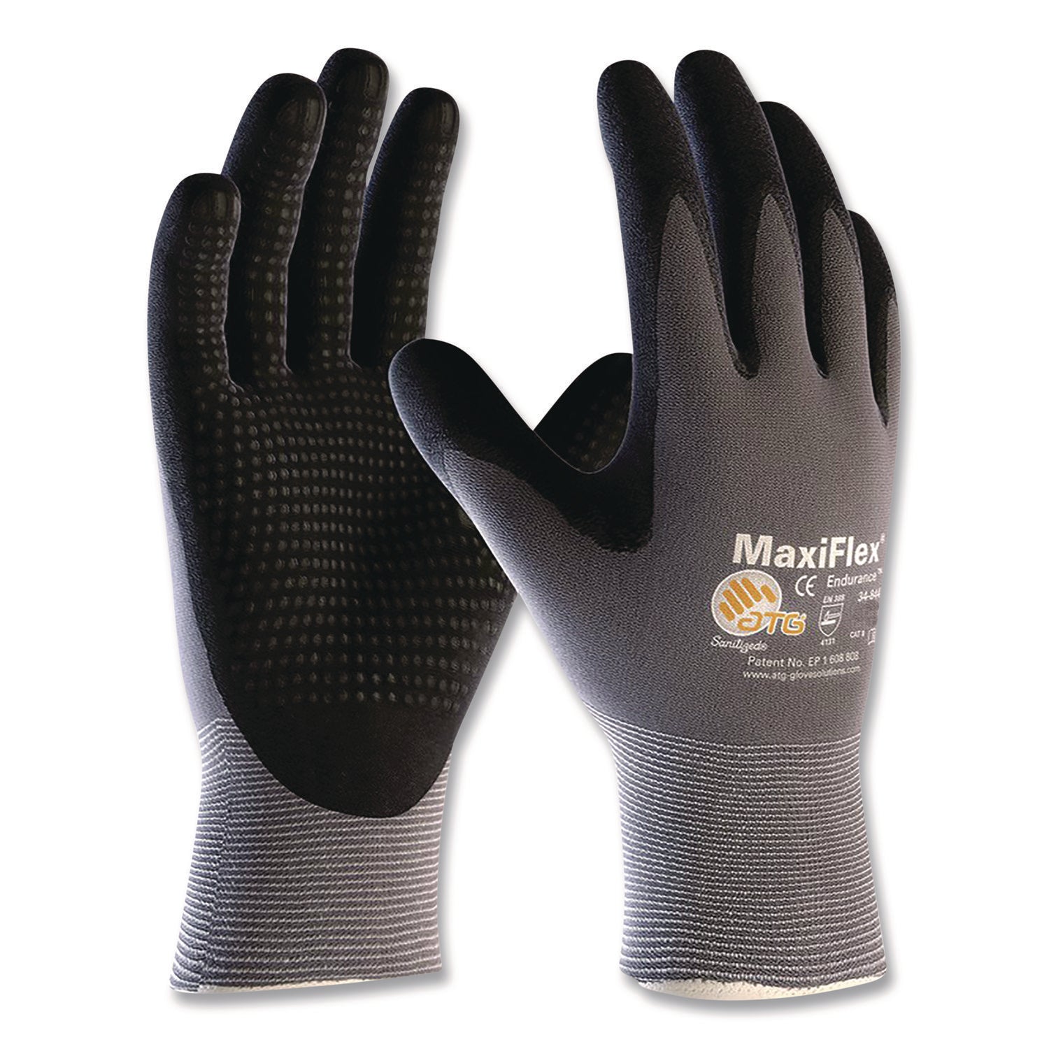 Endurance Seamless Knit Nylon Gloves, Medium, Gray/Black, 12 Pairs