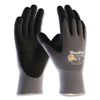 Endurance Seamless Knit Nylon Gloves, Medium, Gray/Black, 12 Pairs