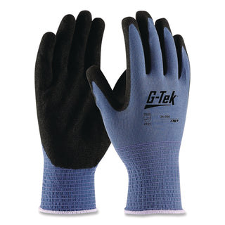 GP Nitrile-Coated Nylon Gloves, Medium, Blue/Black, 12 Pairs