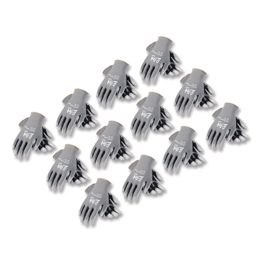 GP Polyurethane-Coated Nylon Gloves, Small, Gray, 12 Pairs