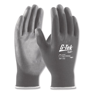 GP Polyurethane-Coated Nylon Gloves, Large, Gray, 12 Pairs