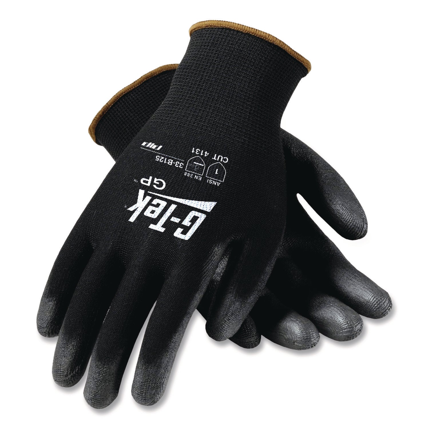GP Polyurethane-Coated Nylon Gloves, X-Large, Black, 12 Pairs
