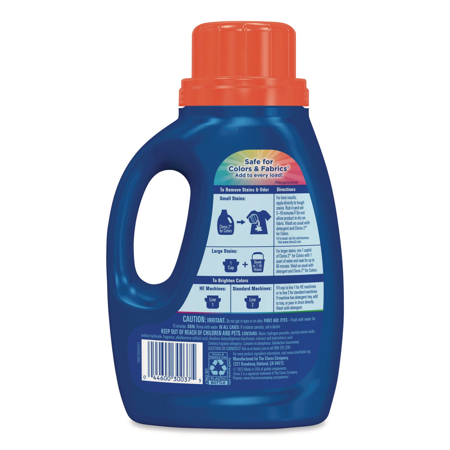 Stain Remover and Color Booster, Regular, 33 oz Bottle, 6/Carton