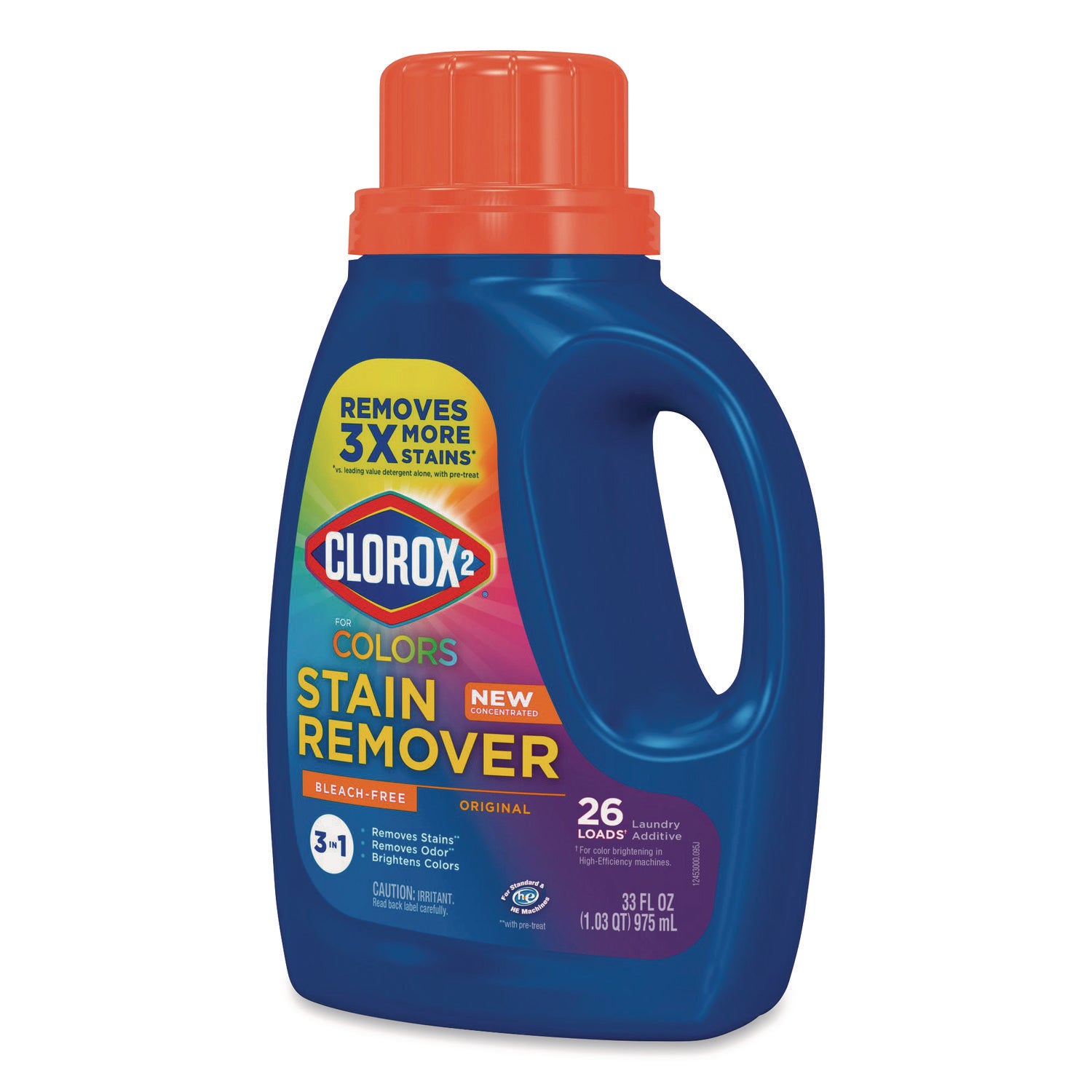 Stain Remover and Color Booster, Regular, 33 oz Bottle, 6/Carton