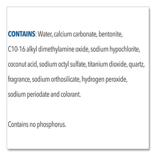 Bleach Cream Cleanser, Fresh Scent, 32 oz Bottle, 8/Carton
