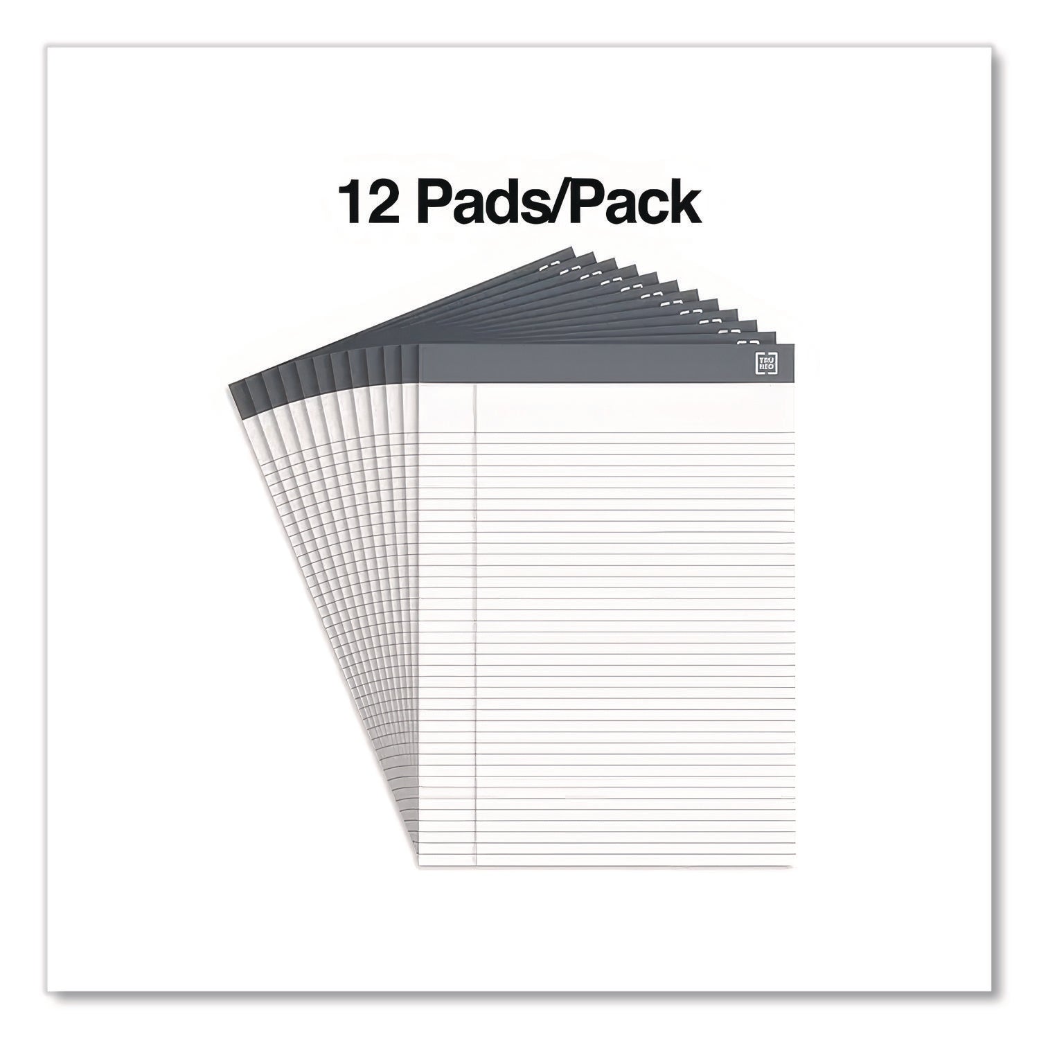 Notepads, Narrow Rule, 50 White 8.5 x 11.75 Sheets, 12/Pack