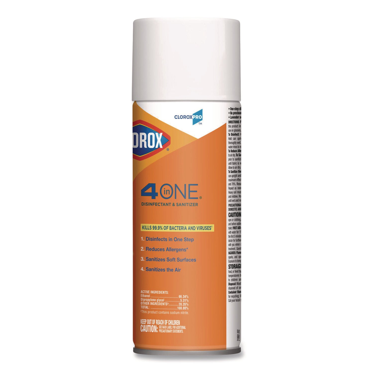 4-in-One Disinfectant and Sanitizer, Citrus, 14 oz Aerosol Spray