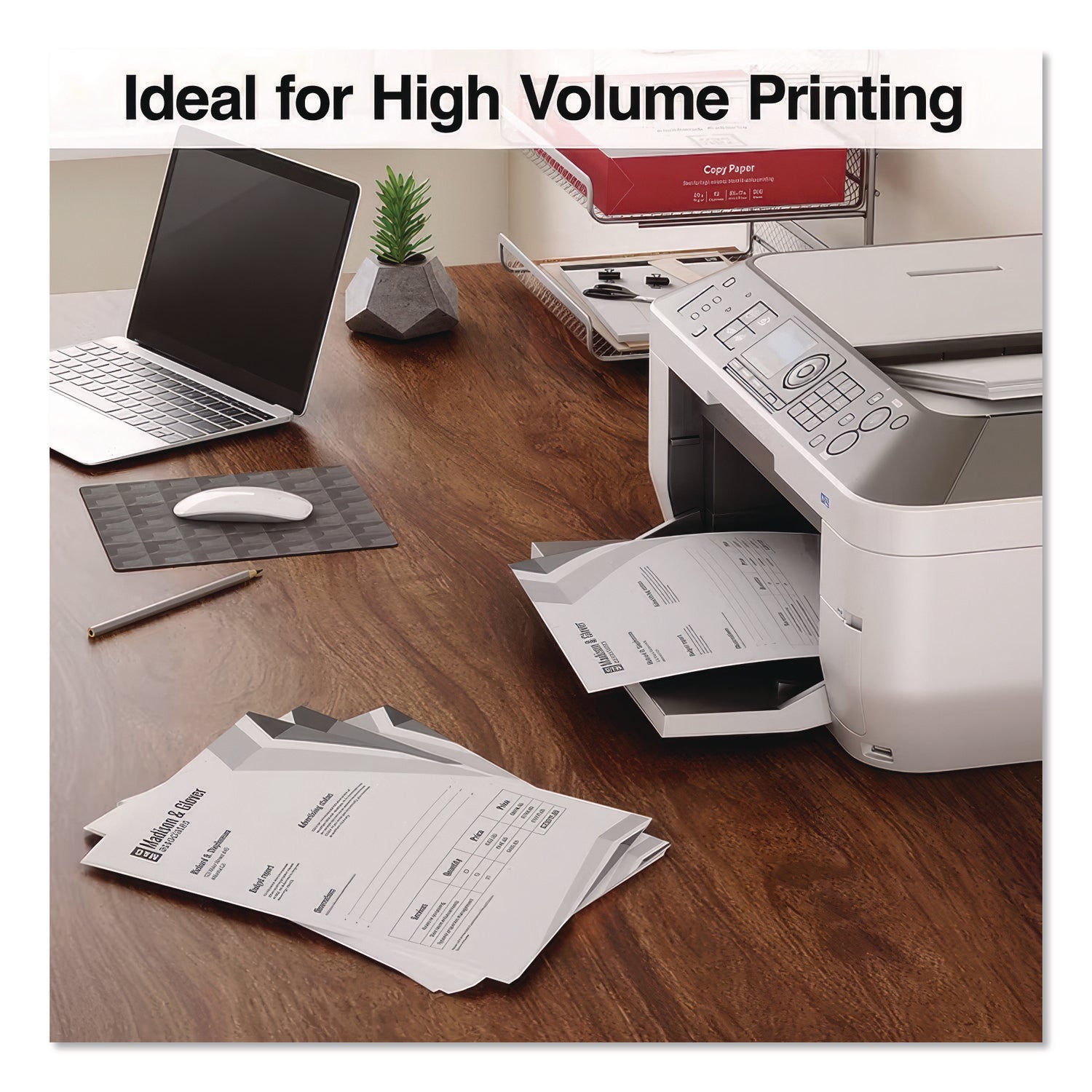Copy Paper, 92 Bright, 20 lb Bond Weight, 8.5 x 11, 500 Sheets/Ream, 8 Reams/Carton