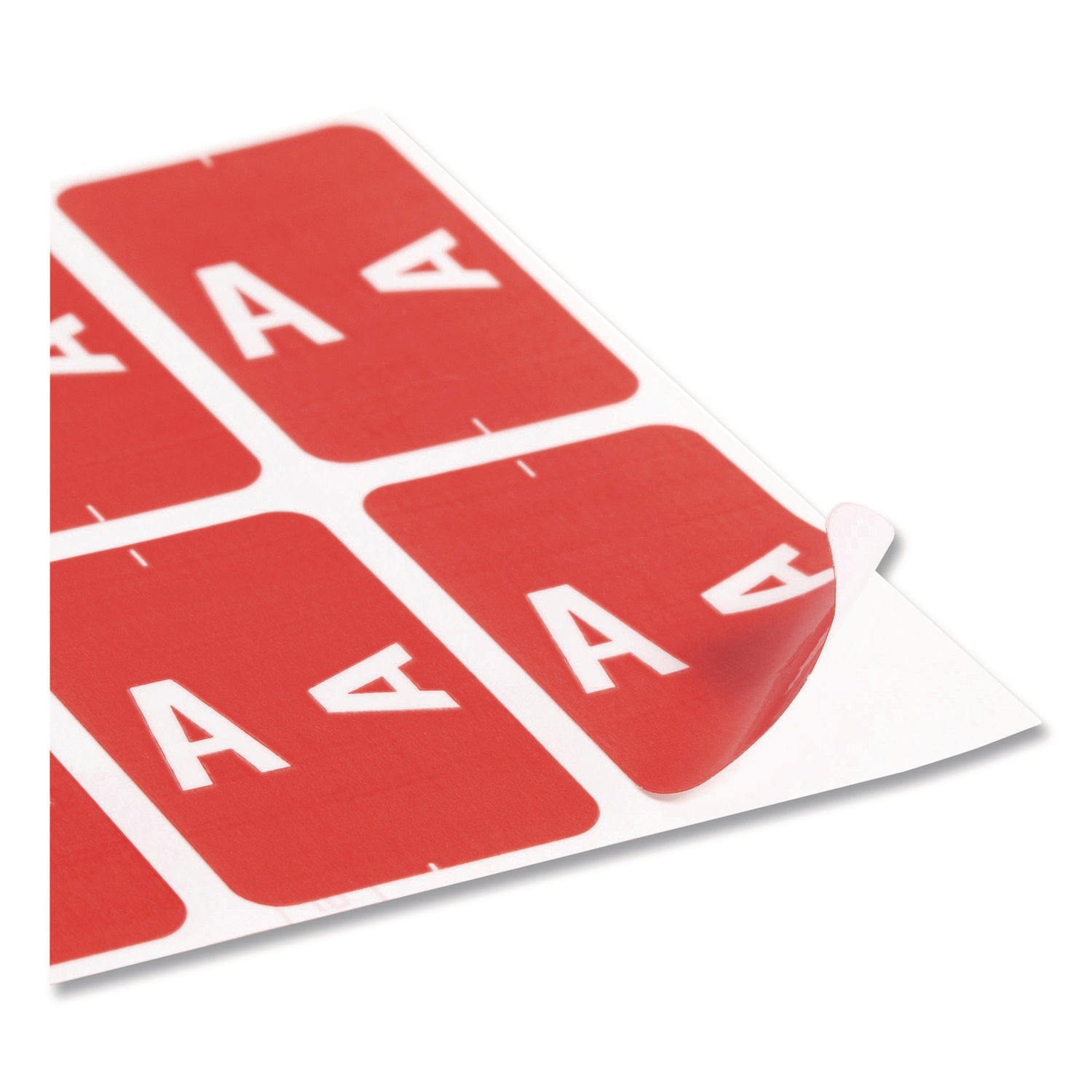 AlphaZ Color-Coded Second Letter Alphabetical Labels, A, 1 x 1.63, Red, 10/Sheet, 10 Sheets/Pack