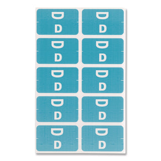 AlphaZ Color-Coded Second Letter Alphabetical Labels, D, 1 x 1.63, Light Blue, 10/Sheet, 10 Sheets/Pack