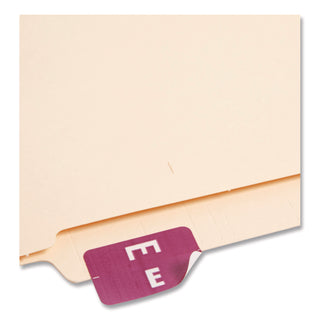 AlphaZ Color-Coded Second Letter Alphabetical Labels, E, 1 x 1.63, Purple, 10/Sheet, 10 Sheets/Pack