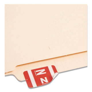 AlphaZ Color-Coded Second Letter Alphabetical Labels, N, 1 x 1.63, Red, 10/Sheet, 10 Sheets/Pack