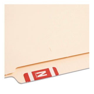 AlphaZ Color-Coded Second Letter Alphabetical Labels, N, 1 x 1.63, Red, 10/Sheet, 10 Sheets/Pack