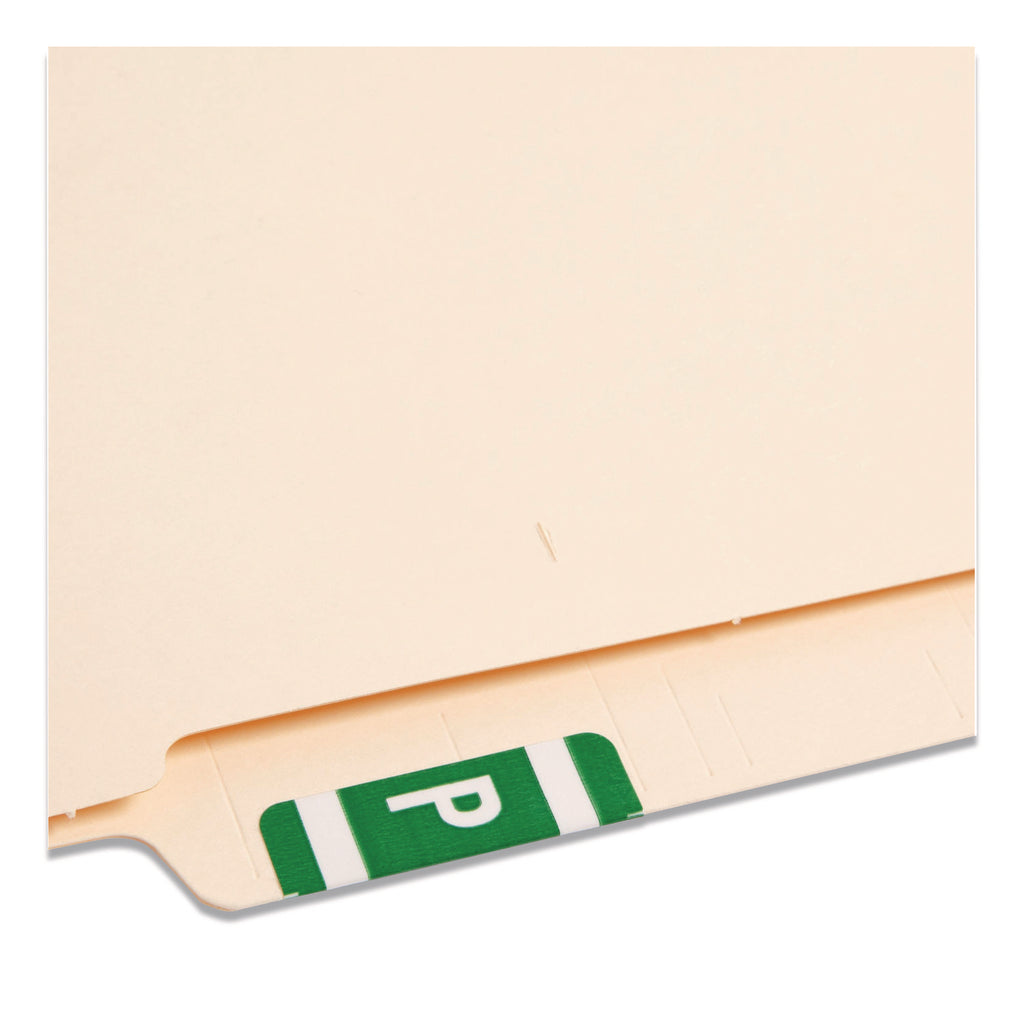 AlphaZ Color-Coded Second Letter Alphabetical Labels, P, 1 x 1.63, Dark Green, 10/Sheet, 10 Sheets/Pack
